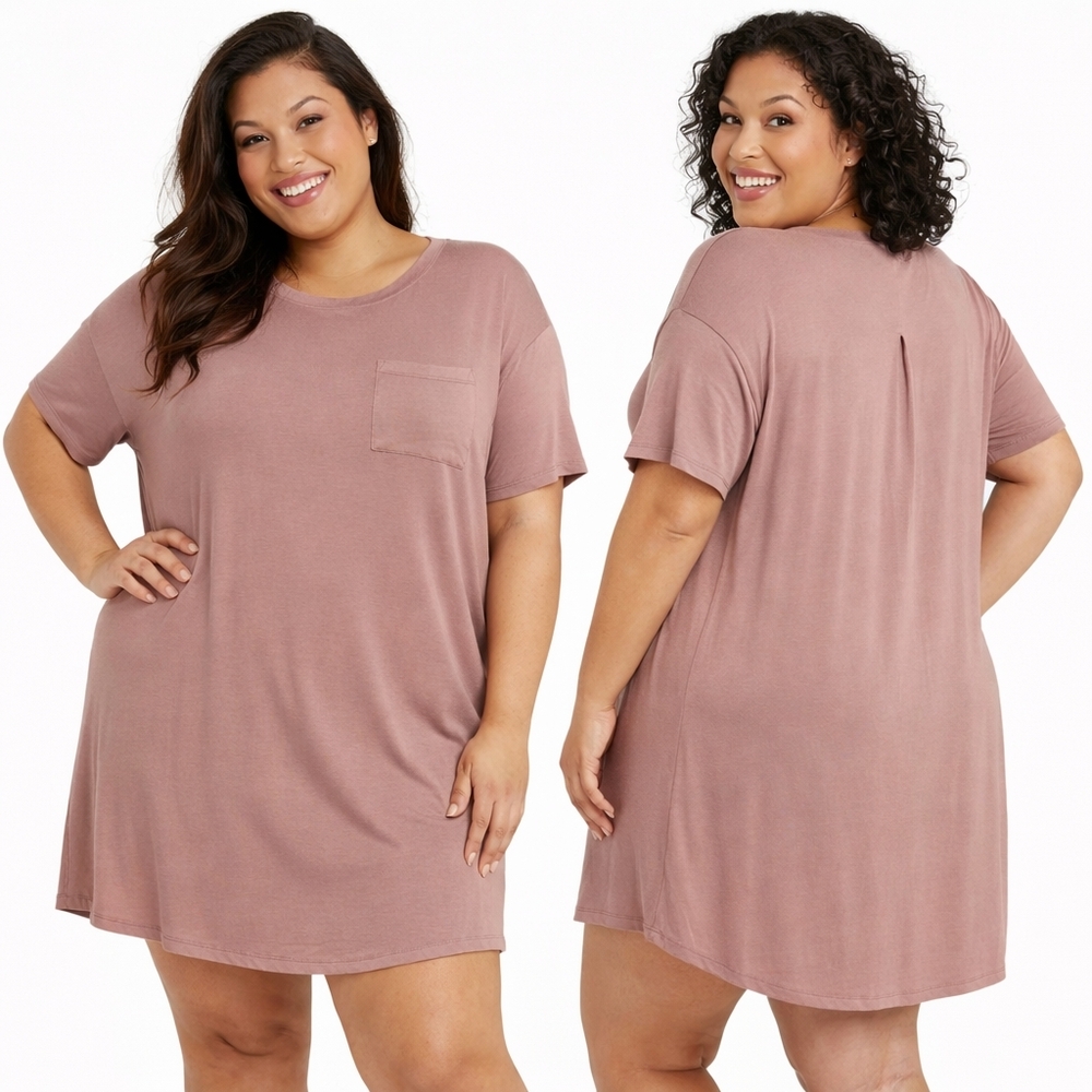 Nwt Stars Above Beautifully Soft Short Sleeve Night Gown Tee Dress Plus Size 2X
